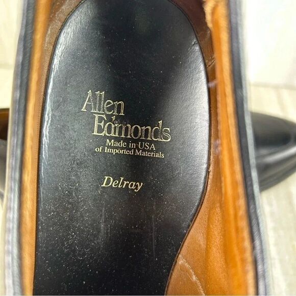 Allen Edmonds Delray Black Split Toe Oxford Derby Dress Shoe Mens Size 10.5 - Picture 10 of 10